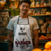 Custom Funky Barber Shop Schort