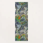 Custom Funky Cool Retro Fractal Marble Patroon Yogamat (Achterkant)