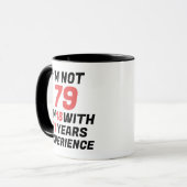 Custom Funny 79th Birthday Experience Mug Mok (Voorkant links)