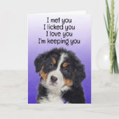 Custom Funny Birthday Kaart Bernese Mountain Dog (Voorkant)