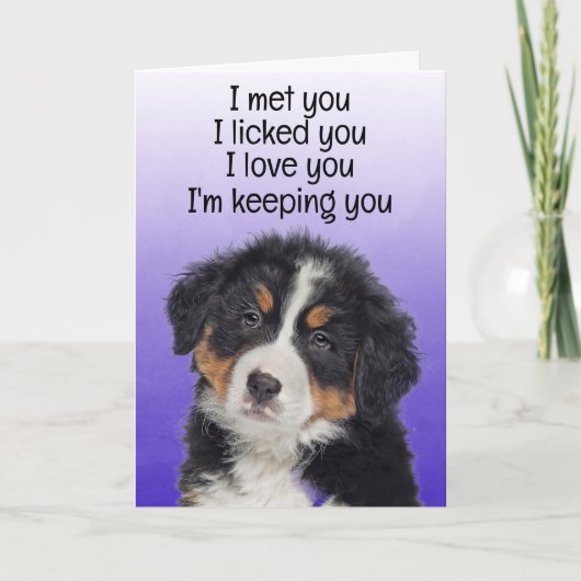 Custom Funny Birthday Kaart Bernese Mountain Dog (Voorkant)