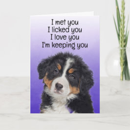 Custom Funny Birthday Kaart Bernese Mountain Dog