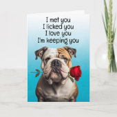 Custom Funny Birthday Kaart English Bulldog (Voorkant)