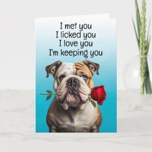 Custom Funny Birthday Kaart English Bulldog