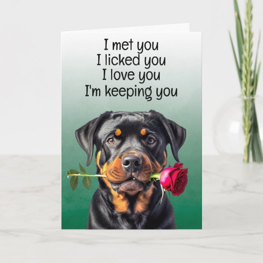 Custom Funny Birthday Kaart Rottweiler (Voorkant)