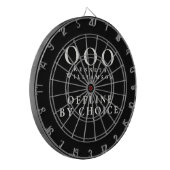 Custom Funny Black White OOO Minimalist Simple Men Dartbord (Voorkant Links)