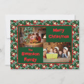 Custom Funny Christmas Card with Family Greeting Feestdagenkaart (Voorkant)