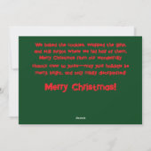 Custom Funny Christmas Card with Family Greeting Feestdagenkaart (Achterkant)