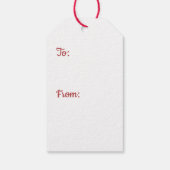 Custom Funny Christmas Varkens Naar Van Cadeau Lab Cadeaulabel (Achterkant)