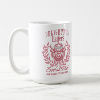 Custom Funny Cow Gift For Her, Heifer Social Club Koffiemok