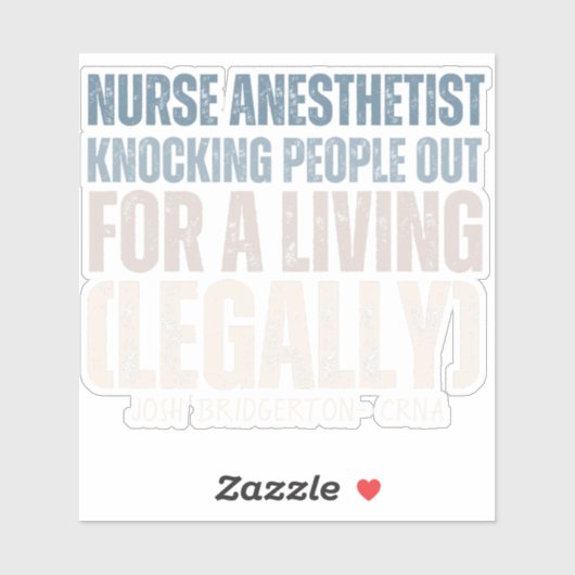 Custom Funny CRNA SRNA Mensen Legaal Uitschakelen Sticker (Vel)