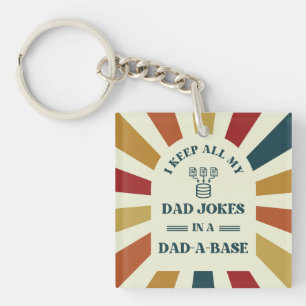Custom Funny Dad Jokes Vaders dag cadeau voor vade Sleutelhanger