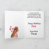 Custom Funny Dog Birthday Kaart (Binnen)