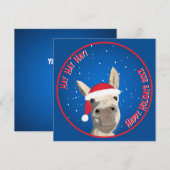 Custom Funny Donkey Santa Pun 2025 Vakantie (Voorkant / Achterkant)