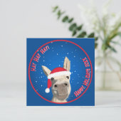 Custom Funny Donkey Santa Pun 2025 Vakantie (Staand voorkant)
