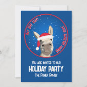 Custom Funny Donkey Santa Pun 2025 Vakantie Kaart (Voorkant)