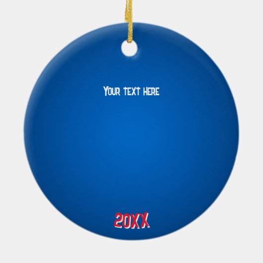 Custom Funny Donkey Santa Pun 2025 Vakantie Keramisch Ornament (Achterkant)