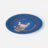 Custom Funny Donkey Santa Pun 2025 Vakantie Papieren Bordje (Gekanteld)