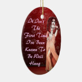 Custom Funny Drag Queen Keramisch Ornament (Rechts)