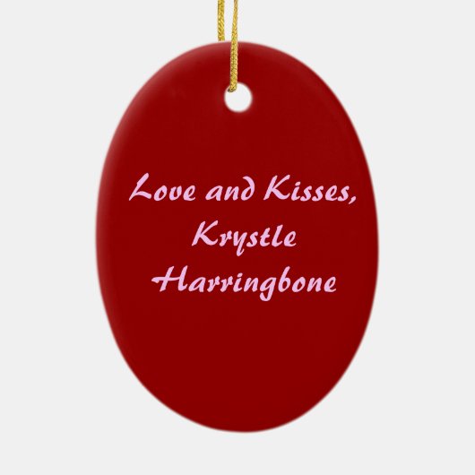 Custom Funny Drag Queen Keramisch Ornament (Achterkant)