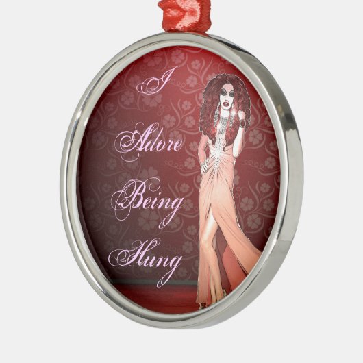 Custom Funny Drag Queen Metalen Ornament (Links)