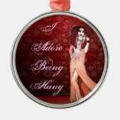 Custom Funny Drag Queen Metalen Ornament (Voorkant)