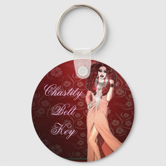 Custom Funny Drag Queen Sleutelhanger (Voorkant)