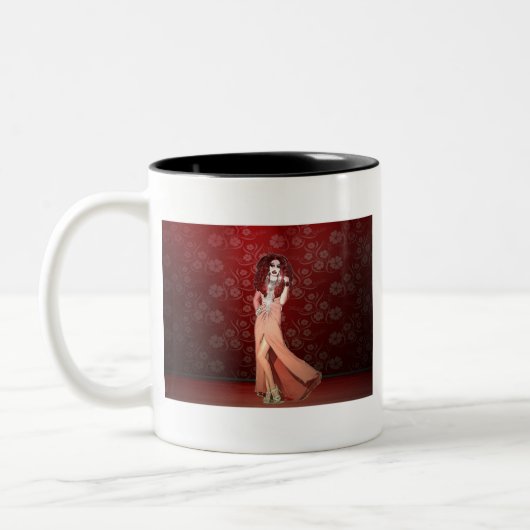 Custom Funny Drag Queen Tweekleurige Koffiemok (Links)