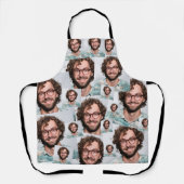 Custom Funny Face Photo Collage One Afbeelding Schort (Voorkant)