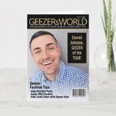 Custom Funny Fake GeezersWorld Magazine Birthday C Kaart (Voorkant)