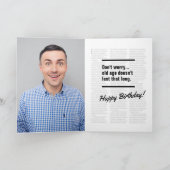 Custom Funny Fake GeezersWorld Magazine Birthday C Kaart (Binnen)