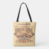 Custom Funny Gift voor Gevist makelaars Tote Bag (Achterkant)