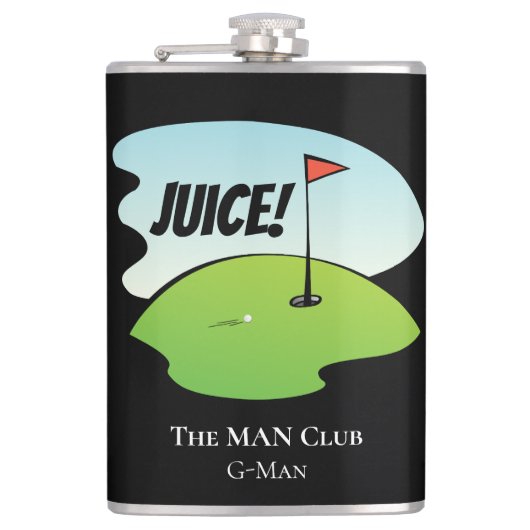 Custom Funny Golf Juice Birdy Celebration Modern Heupfles (Voorkant)