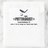 Custom Funny Golf Rechthoekige Sticker (Tas)