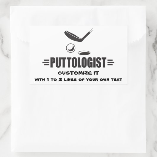 Custom Funny Golf Rechthoekige Sticker (Tas)