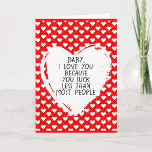 Custom Funny I Love You Valentijn Quote Hearts Kaart