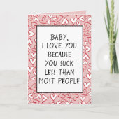 Custom Funny I Love You Valentijn Quote Hearts Kaart (Voorkant)