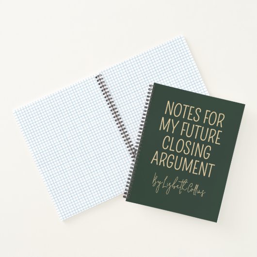 Custom Funny Journal Gift for Future Lawyer Notitieboek (Binnen)