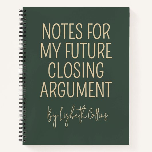 Custom Funny Journal Gift for Future Lawyer Notitieboek (Voorkant)