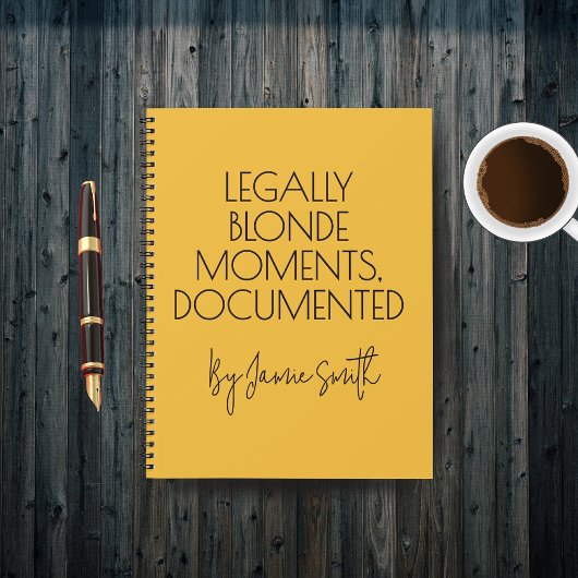 Custom Funny Lawyer Journal for Women, Law Student Notitieboek