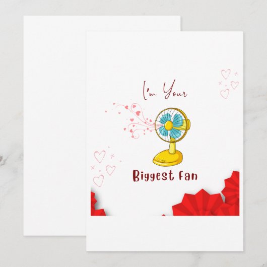 Custom Funny Love Grootste Fan Kaart (Voorkant / Achterkant)