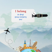 Custom Funny Mannen Bagagelabel