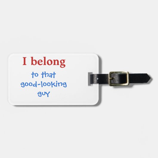 Custom Funny Mannen Bagagelabel (Voorkant horizontaal)