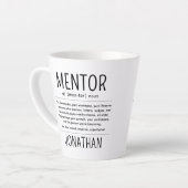 Custom Funny Mentor Coach Adviser Appreciation Latte Mok (Linkerhoek)