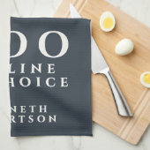 Custom Funny Minimalist OOO Navy Blue White Men Theedoek (Quarter Fold)