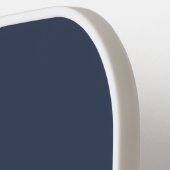 Custom Funny Navy Blue White Minimalist Modern Men Pickleball Paddle (Links Detail)