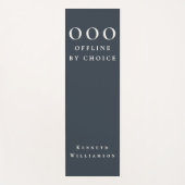 Custom Funny Navy Blue White OOO Minimalist Men  Yogamat (Voorkant)