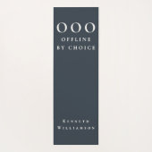 Custom Funny Navy Blue White OOO Minimalist Men  Yogamat (Achterkant)