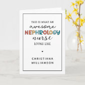 Custom Funny Nefrologie Verpleegster Geweldige Waa Kaart (Gele Bloem)