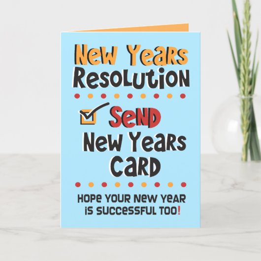 CUSTOM Funny New Years Resolution © Wenskaart Feestdagen Kaart (Voorkant)